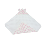 Khăn ủ, khăn choàng vải muslin 4 lớp có mũ trùm đầu cho bé sơ sinh